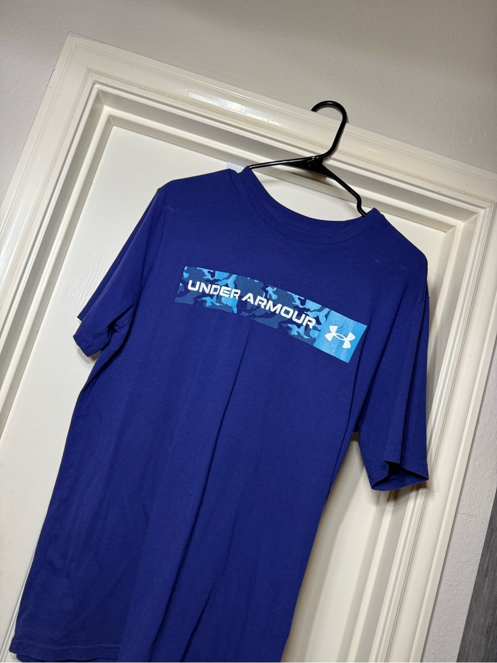 Under Armour Royal Blue Camo Box Logo Tee